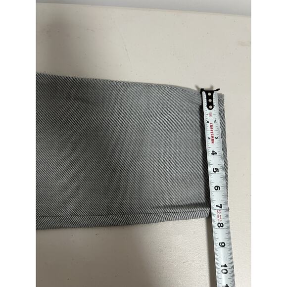 St. John Flat Front Trouser Dress Pants Straight Leg Gray Tweed Size 6 Womens - Picture 10 of 11